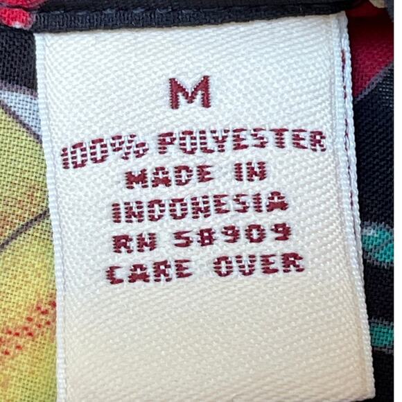 Bechamel Yellow/Black Perfume Print 80s Sheer Blouse - Size Medium - Picture 4 of 7